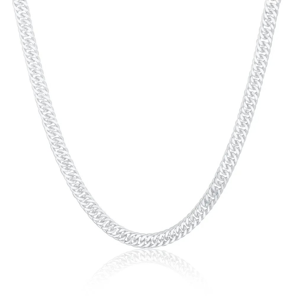 Beautiful Cuban Link 20 Inch Stamped as .925 Sterling Silver Chain 10mm Wide - Picture 5 of 7